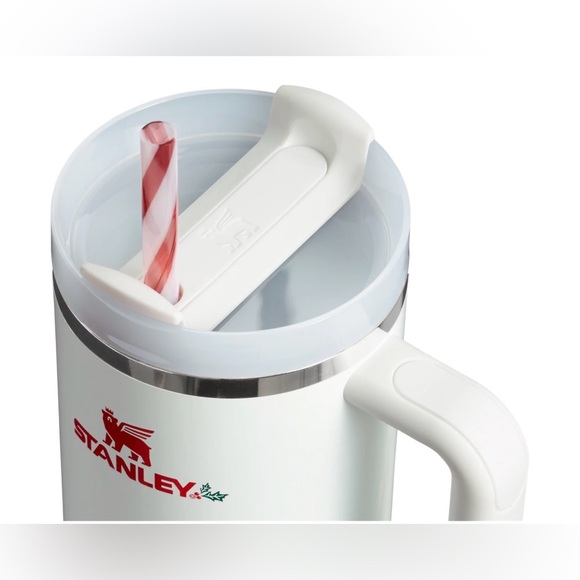 Stanley The Quencher H2.0 Flowstate 40oz Tumbler in Mistletoe Twist - white - Picture 2 of 5